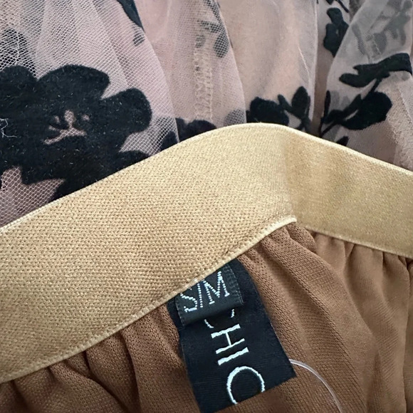 Brown Tulle Floral Size Small Medium Skirt BNWOT - Picture 7 of 8